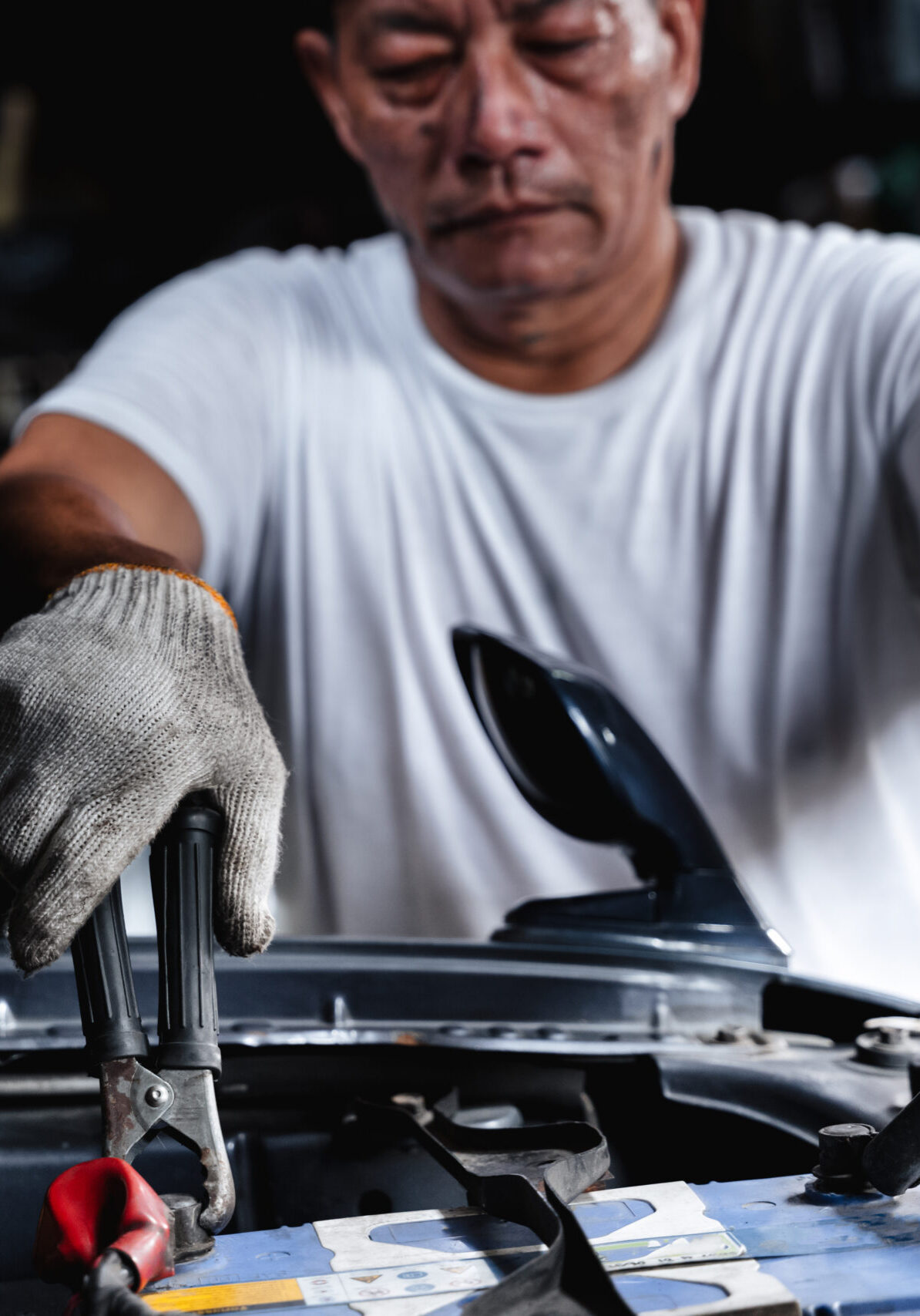 At the auto repair shop, the mechanics work on repairing and maintaining automobile engines to address any issues that may arise.